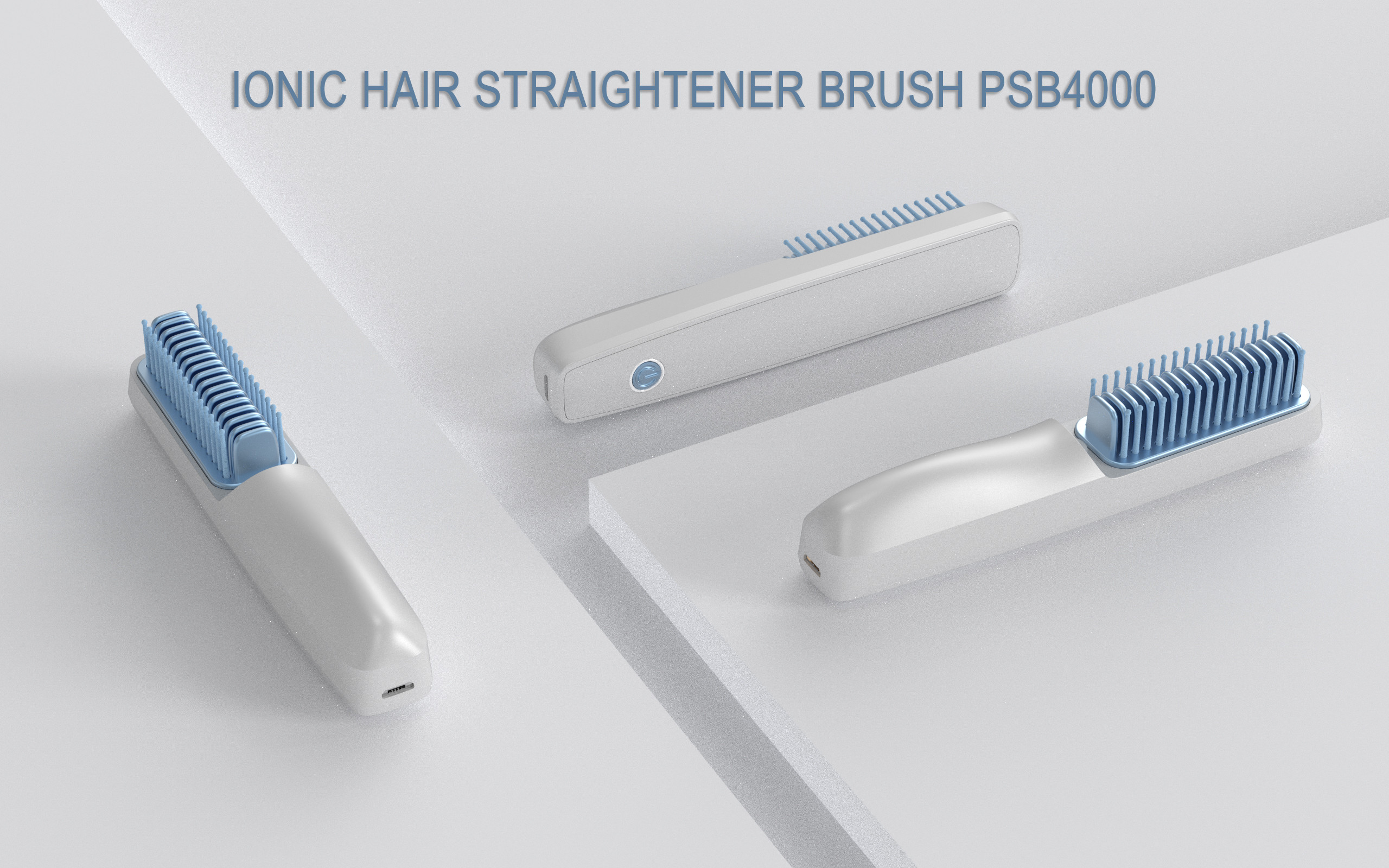 Rechargeable Batteries 25W Ionic Hair Straightener Brush