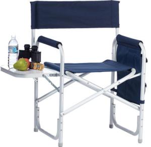 Quality Folding Sports Chair 250 Lbs With Side Table And Pouches wholesale
