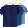 Buy cheap Solid Color Custom Logo Unisex Short Sleeve Scrubs Chlorine Bleaching Resistant from wholesalers