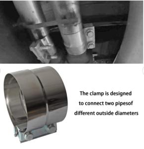 Quality 4&quot; 101mm 304 Stainless Steel Exhaust Clamps For Muffler / Catback Exhaust Pipe wholesale