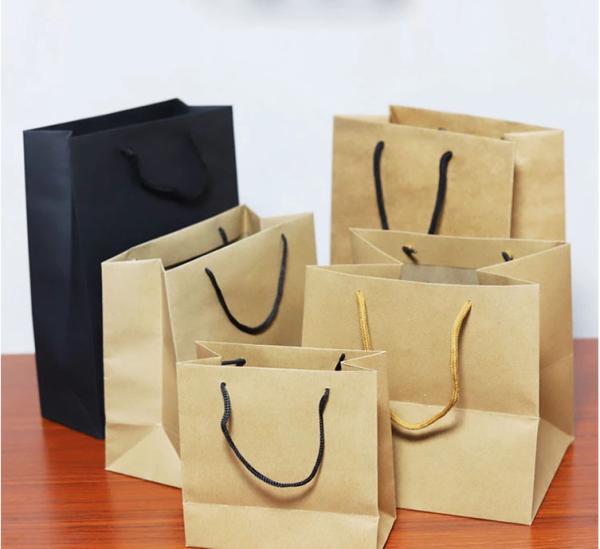 High Durability Custom Printed Kraft Paper Bags Eco Friendly High Tear