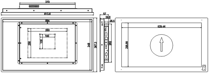 IPPC-2406TW2 23.8" Embedded Touch Screen PC Wide Screen Capacitive Touch Supporting 8 Generation