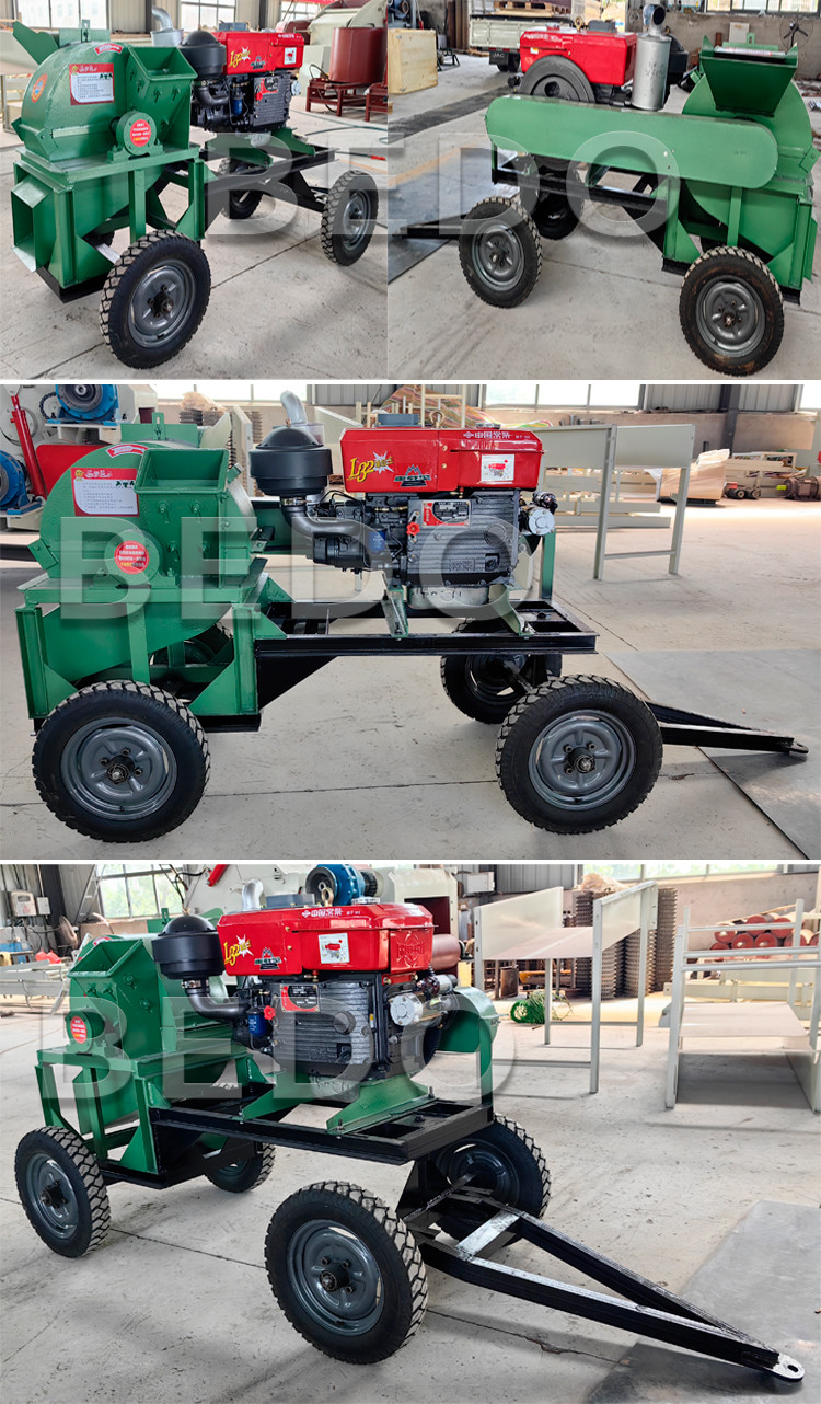 380V Portable Wood Sawdust Making Machine For Industrial