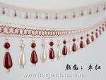 Handmade fashionable chain beads lace tassels fringes for curtain/sofa/pillow