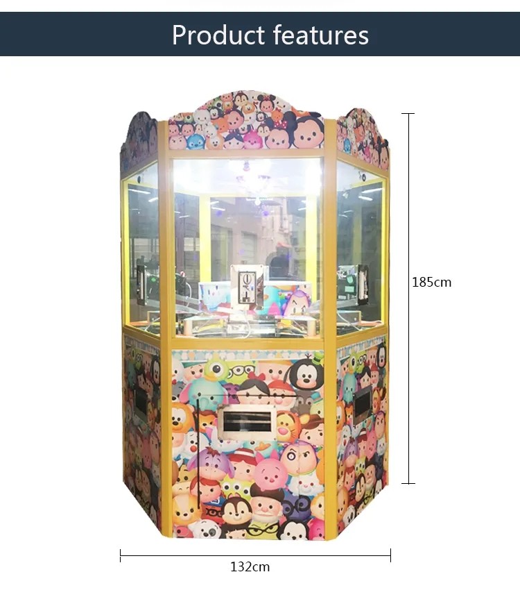 Custom Built Arcade Game Machine Coin Pusher 6P US Plug Type