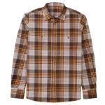 Couple Men′s Flannel Checked Shirt Buckle Ordinary Fitted Long-Sleeved Casual