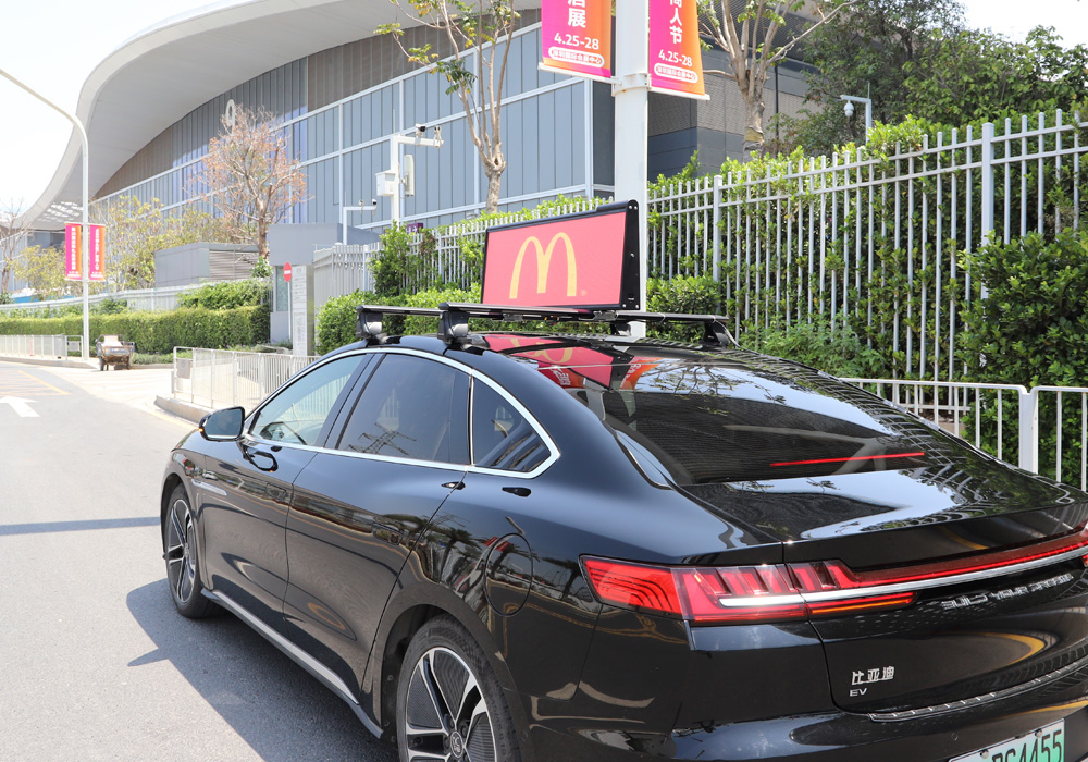Double Sided Advertising Taxi Top Led Display Roof For Car 4g Wifi 5mm P5