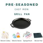 Pre Seasoned Cast Iron Frying Pan 30/35cm Cast Iron Grill Pan
