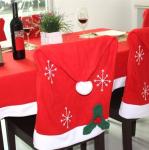 Red 60*50cm Non Woven Christmas Hat Chair Cover