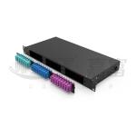 1U Fixed Patch Panel Capacity 12/24/48 Fiber Rack Mount Patch Panel Optonal LC