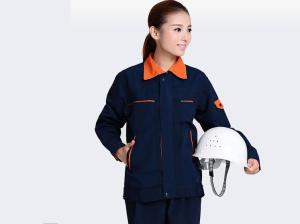Quality Orange Lapel Long Sleeve Waist Industrial Work Uniform High Visibility Safety Flexibility wholesale