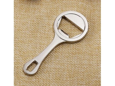 Metal Racket Shape Blank Beer Bottle Opener,Die casting nickle plating racket shape beer bottle opener, engraved logo