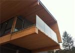 Balcony Frameless Glass Deck Railing Systems Stainless Steel Standoff 850-1200mm