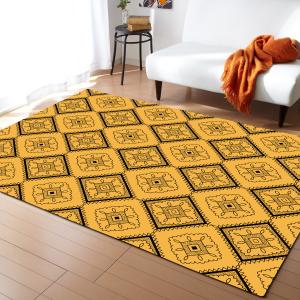 Quality Colorful Square Mat Black Polyester Fiber Bedroom Floor Carpets Living Room Dining Room Floor Mat wholesale