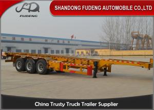 Quality Semi Chassis Container Trailer 40 Foot Straight Frame Tri Axle Container Carrier Truck wholesale