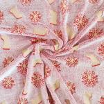 Warp Knitted 270 GSM Flannel Fleece Fabric 100% Polyester Coated With Gold Foil