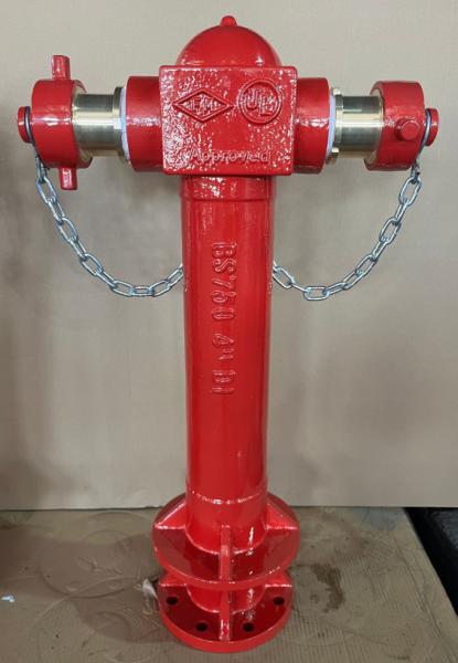 BS750 Vertical Fire Hydrant For Fire Protection Painted Red PN16 Pressure