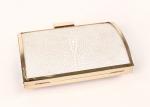 Customized Ivory Ladies Leather Clutch Bags PU Leather With Metal Chain