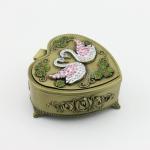 Heart Shaped Jewelry Storage Box Jewelry Box with Mirror