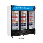 Commercial Stainless Steel Beverage Display Cooler 1300L Volume 220-240v Voltage
