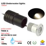 Outdoor Waterproof IP68 Landscape LED underwater lights 3W Poor Fountains light