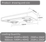 Kitchen Black Touch Screen Ultra Thin Range Hood Stainless Steel