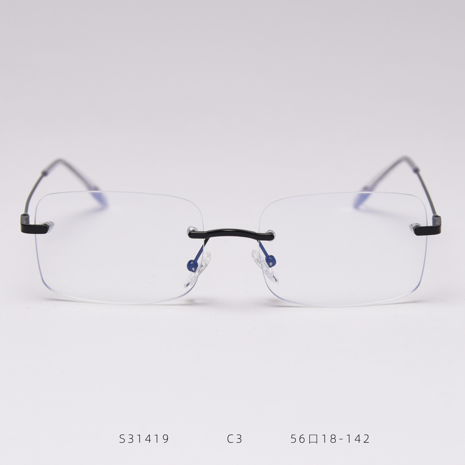 Frameless Rimless Plain Lens Glasses Spectacle Frame Eyeglasses BSCI