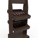 Vintage Wooden Display Stand Wood Wine Display Racks Tequila With LCD Screen