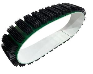 Quality Black Nylon Bristles Wire Ring PVC Belt Brush With Spacing wholesale