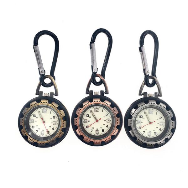Pocket Watch for Nurse Carabiner Clip Fob Medical Sports Outdoor Watch Vintage