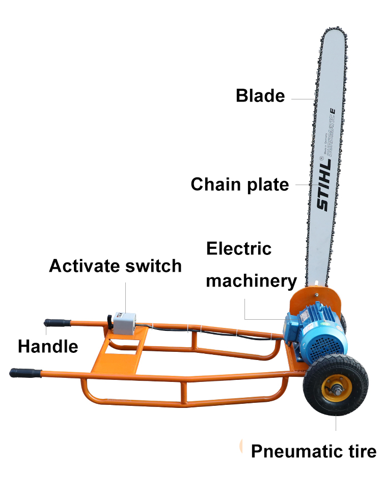 4000W Portable Wood Tree Slasher For Forestry Wood Cutting Chainsaw
