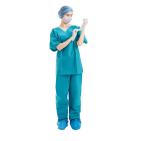 Non Woven Disposable Scrub Suits , SMS Medical Scrub Sets