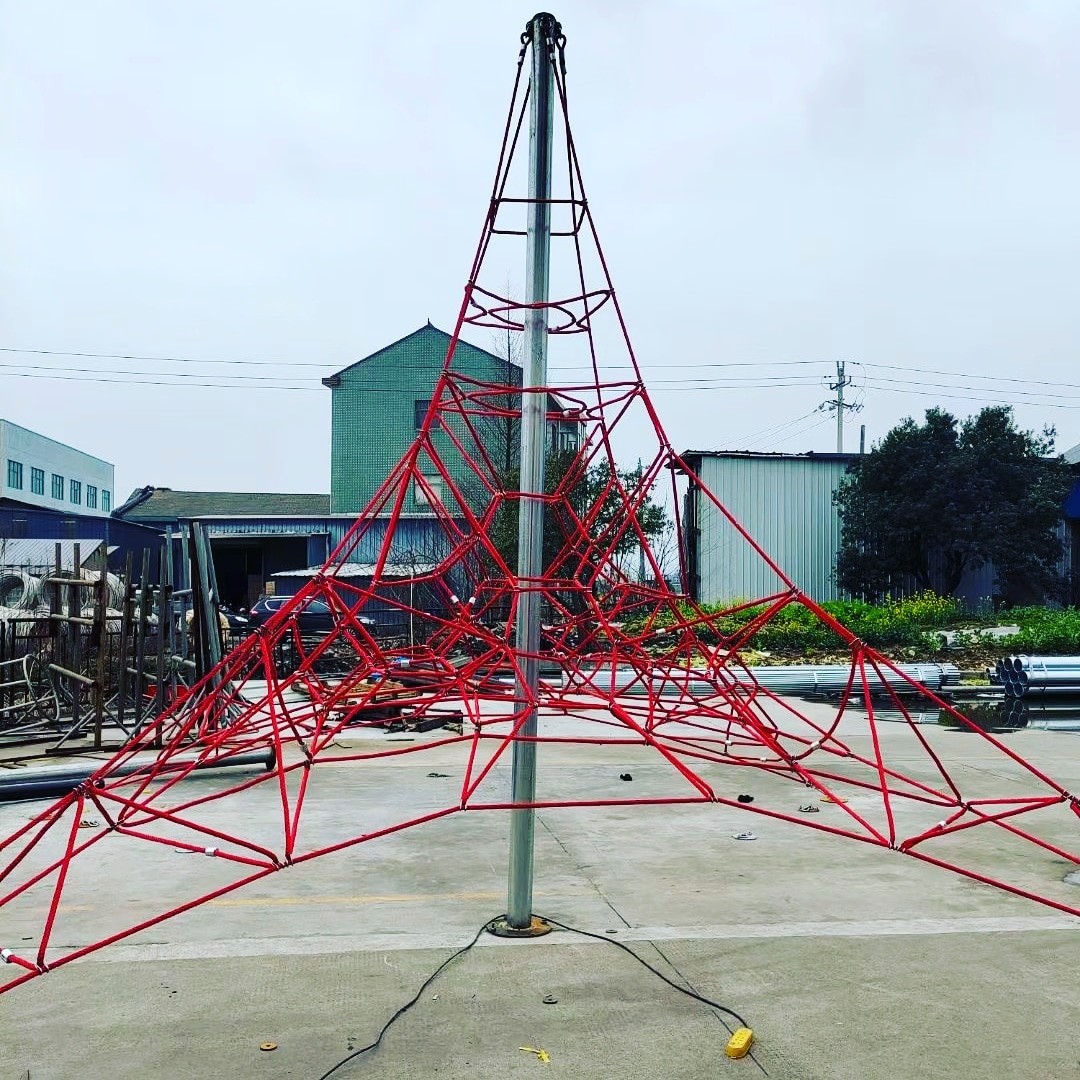 Pyramid Climbing Play Equipment 6 Strand Combination Rope Netting For Playground