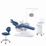 Grey Color Dental Treatment Chair Unit Mobile Instrument Tray Design Dental