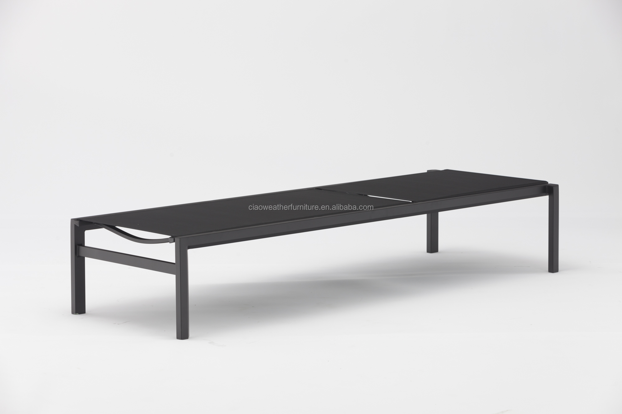Aluminum Frame Outdoor Sun Lounger All Weather Chaise Lounge for Poolside Relaxation