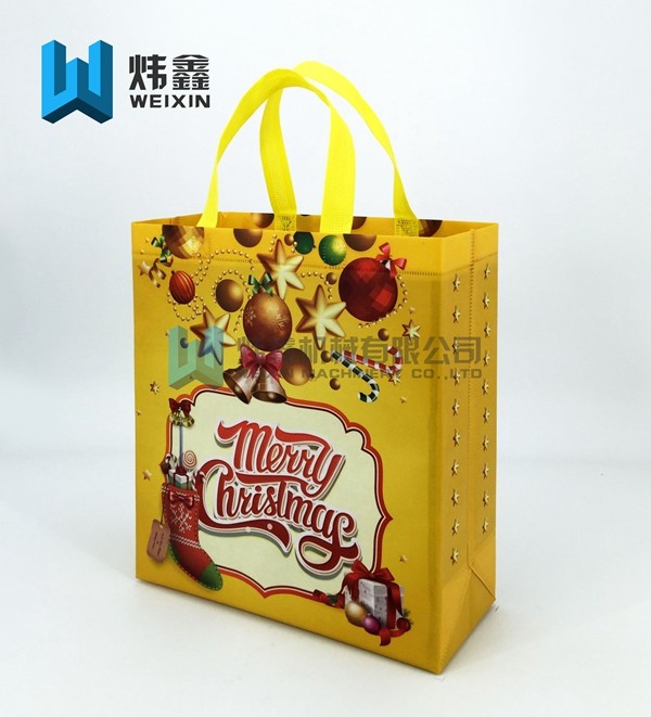 Fashion Eco-friendly Christmas festival Market pp Non Woven shopping bag wholesale
