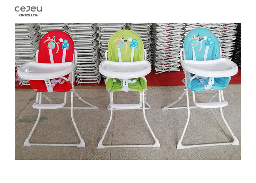 5 Point Harness 5.5KG Baby Feeding High Chair With Pvc Seat 102*57*69cm
