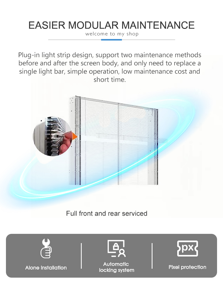 LED Transparent Video Wall P6 SMD Indoor/Outdoor Display with CE ROHS FCC Certificate