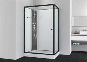 Quality Bathroom Shower Cabins , Quadrant Shower Units 1100 X 800 X 2250 mm BLack aluminium wholesale