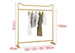 201 Steel Clothes Display Stand For Lady 's Clothing Metal Plating Golden Color