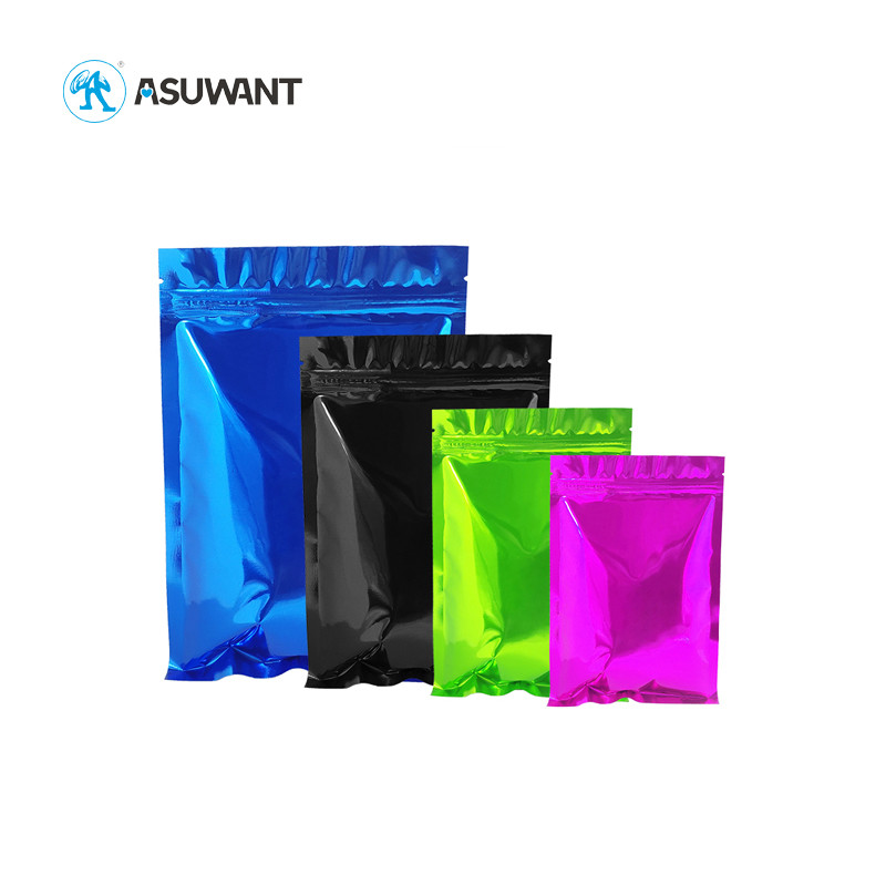 Resealable Aluminum Foil Zipper Bag Matte Small Sachet Colored CMYK Printing