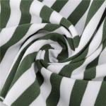 Wrinkle Resistant Striped Knit Fabric 100% Cotton Fashion Clear Texture