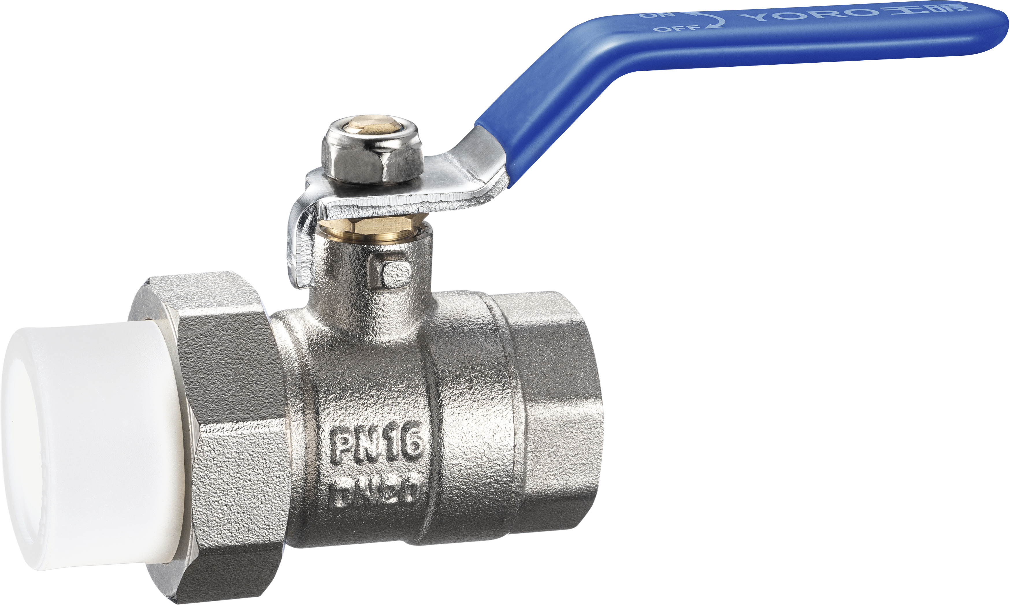 3316 3317 3318 Brass Ball Valve DN15 DN20 DN25 DN32 DN40 DN50 for Connections PP-R x PP-R, Female x PP-R, Male x PP-R