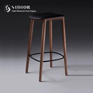 Quality High Quality Bar Chair, Bar Stool, High Chair, Club Stool Chair, Hotel Chair, Solid Wood Frame, PU Leather Upholstery wholesale