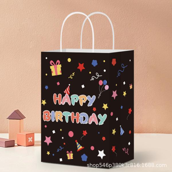 Silk Belt Custom Printed Kraft Paper Bag Gift Paper Bag Shopping Packaging