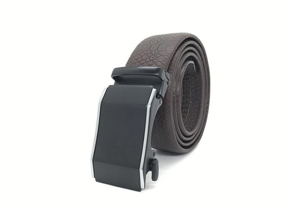 Men Formal Dress Belt Ratchet Leather Strap With Removable Buckle For Big And