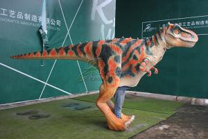 Quality Brown Interactive Head Realistic Animatronic Dinosaur Costume For Adults wholesale