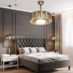 1stshine Home Office Ceiling Fan Luxury Decorative Brushless DC Inverter with