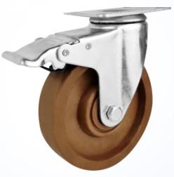 Quality 125mm Locking Caster Wheels High Temp Oven Casters Phenolic Wheel wholesale