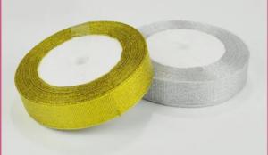 Quality Attractive Eye Catching Silver And Gold Christmas Ribbon 3/8&quot;-4&quot; Size wholesale